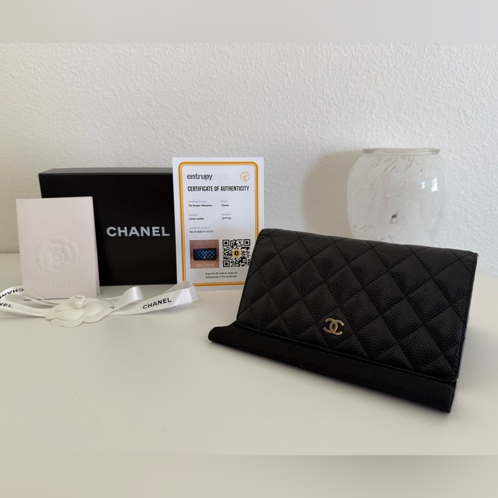Chanel Brown Leather Wallet